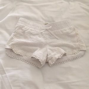 Little girls shorty shorts in white by Cherokee
